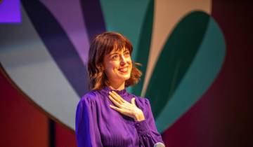 Irene Vallejo estuvo en febrero de este año. Foto: El Colombiano Irene Vallejo estuvo en febrero de este año. Foto: El Colombiano