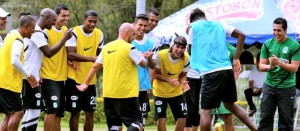 Buen ambiente reina en los entrenamientos de Atlético Nacional, previo a la final. FOTO JUAN ANTONIO SÁNCHEZ