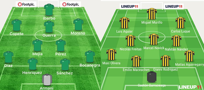 Esta serían las nóminas que utilizaría tanto Nacional como Peñarol. 