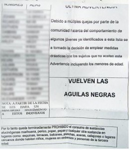 Lista de Manrique con nombres y alias.