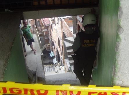 En este estrecho callejón ocurrió el crimen.