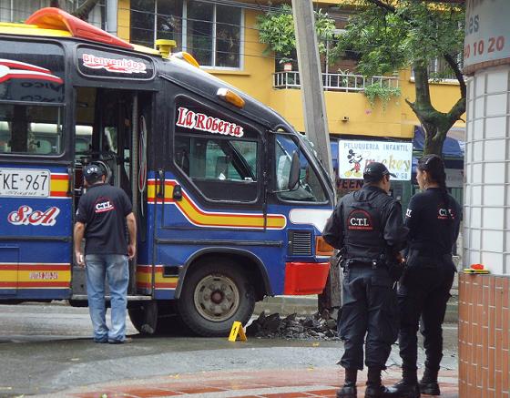 La escena del crimen en el barrio Calasanz.