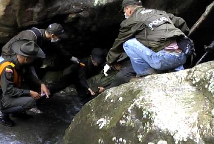 Esta es la cueva en la cual encontraron al niño sin vida.