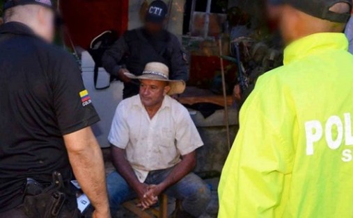 Octavio Cartagena fue detenido en su finca de Betulia, en el suroeste antioqueño. Cortesía Fiscalía.