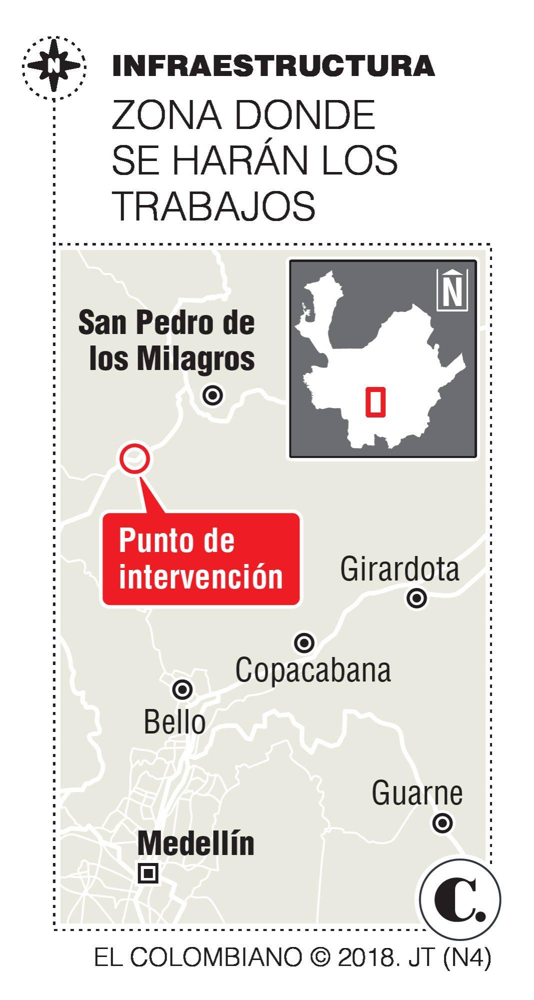 Reparación definitiva a falla en vía a San Pedro Reparación definitiva a falla en vía a San Pedro