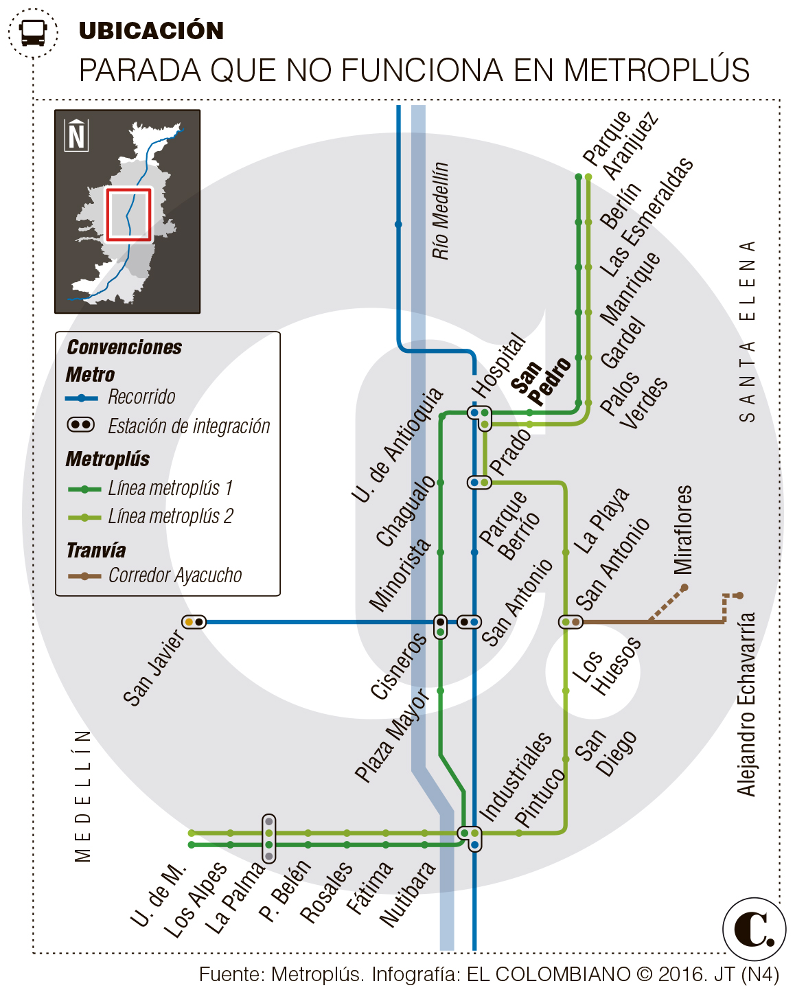 Estación San Pedro de Metroplús prestará diferentes servicios