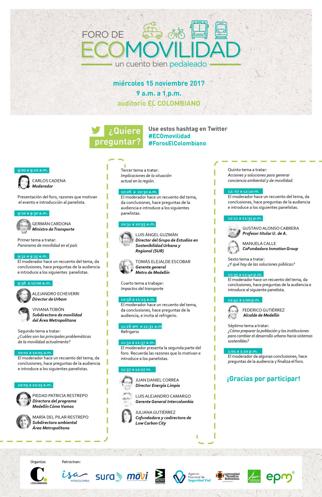 Foro sobre ecomovilidad en El Colombiano