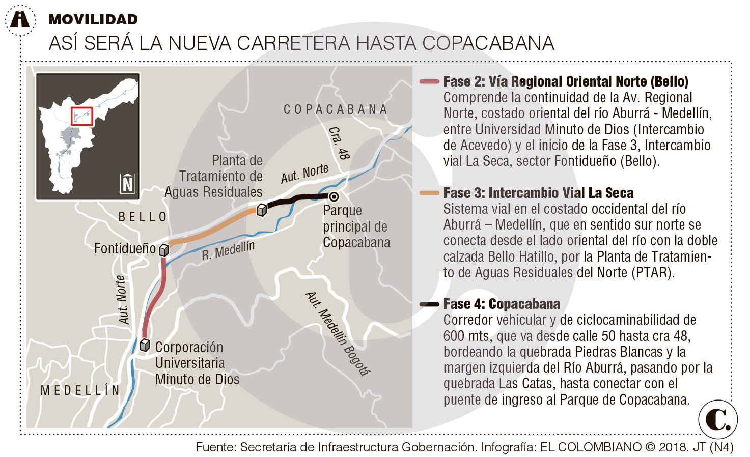 Construirán la vía que descongestionará el norte del Aburrá Construirán la vía que descongestionará el norte del Aburrá
