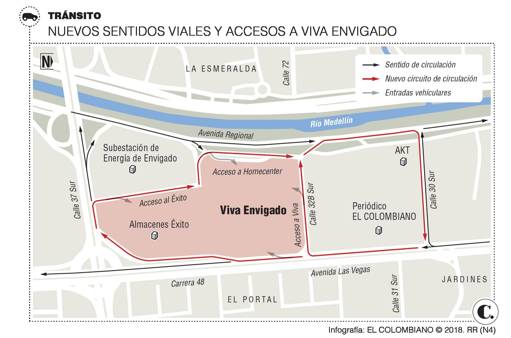Congestión en Avenida Las Vegas por Viva Envigado Congestión en Avenida Las Vegas por Viva Envigado