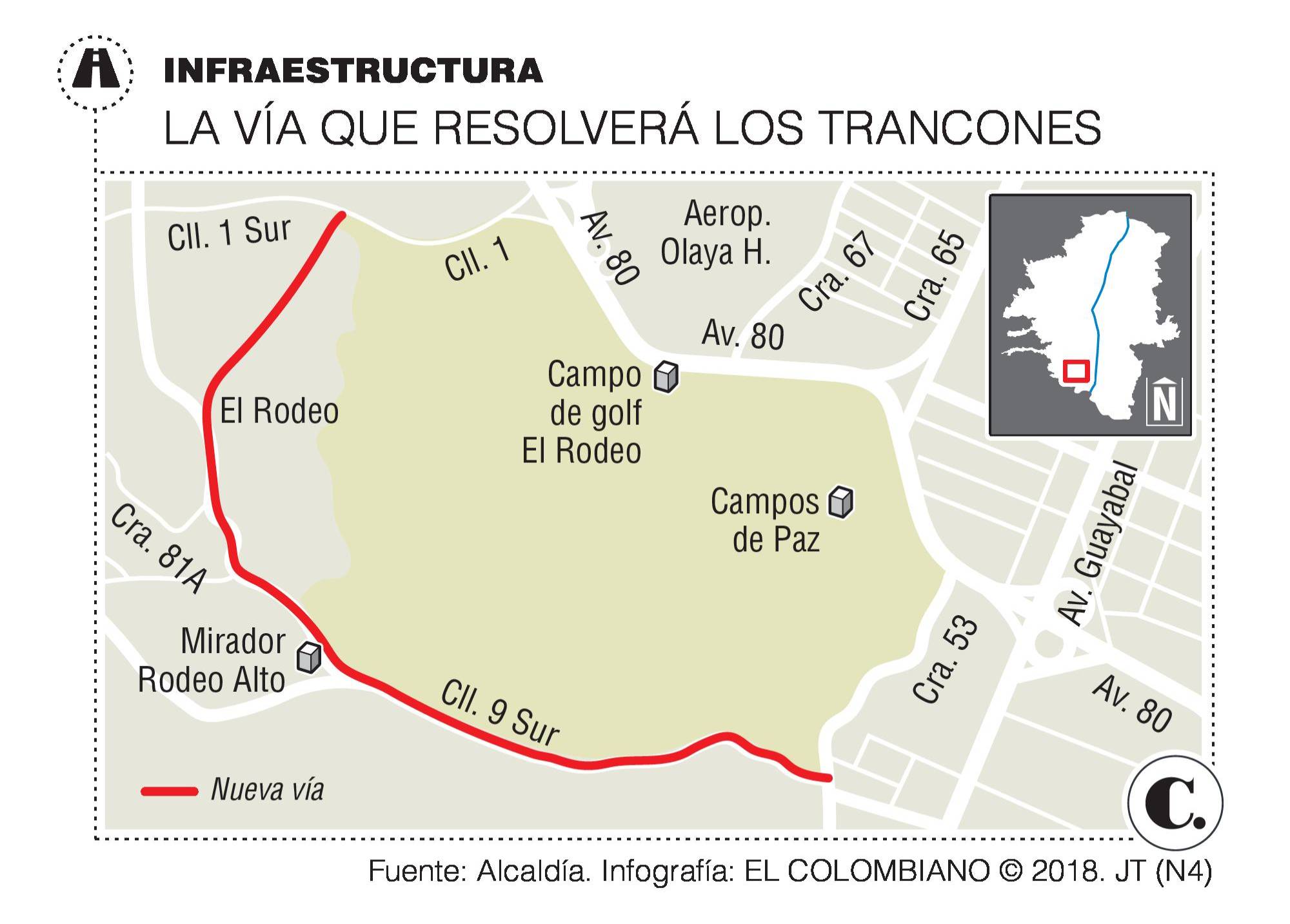 Construcción de vía en Rodeo Alto, Medellín Construcción de vía en Rodeo Alto, Medellín