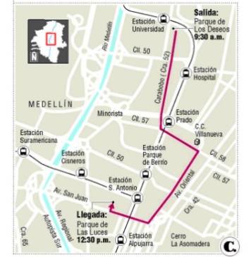 Este será el recorrido de la marcha del Día del Trabajo. Este será el recorrido de la marcha del Día del Trabajo.