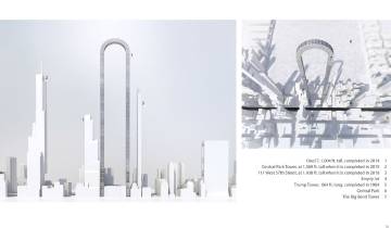 Este es el concepto de la firma de arquitectos: un edificio que “se dobla” por la mitad formando una U. IMAGEN OIIO STUDIO Este es el concepto de la firma de arquitectos: un edificio que “se dobla” por la mitad formando una U. IMAGEN OIIO STUDIO