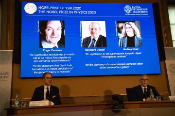 Premio Nobel de Física 2020 a tres expertos de los “agujeros negros” Premio Nobel de Física 2020 a tres expertos de los “agujeros negros”