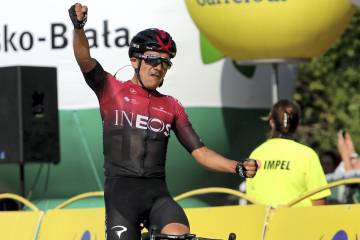 Richard Carapaz ganó la tercera etapa y es nuevo líder la Vuelta a Polonia Richard Carapaz ganó la tercera etapa y es nuevo líder la Vuelta a Polonia