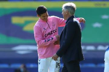 James Rodríguez esta recuperado y volvió a entrenar con normalidad en el Everton James Rodríguez esta recuperado y volvió a entrenar con normalidad en el Everton
