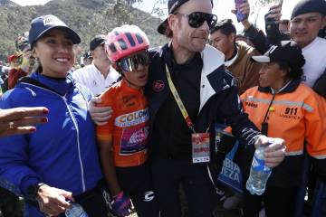 Así festejó Sergio Higuita el título en el Tour Colombia Así festejó Sergio Higuita el título en el Tour Colombia