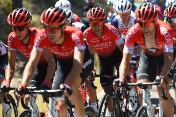 Egan Bernal y Nairo Quintana en la primera etapa del Tour de L’Ain Egan Bernal y Nairo Quintana en la primera etapa del Tour de L’Ain