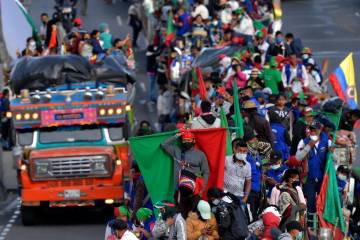 Minga indígena marchará hasta la Plaza de Bolívar en Bogotá Minga indígena marchará hasta la Plaza de Bolívar en Bogotá
