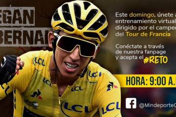 Egan Bernal dirigirá entrenamiento virtual este domingo para los colombianos Egan Bernal dirigirá entrenamiento virtual este domingo para los colombianos