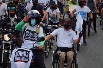 Por el agua del páramo de Santurbán hacen caravana en Bucaramanga Por el agua del páramo de Santurbán hacen caravana en Bucaramanga