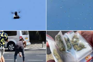 Lluvia de sobres de marihuana en Tierra Santa, Tel Aviv Lluvia de sobres de marihuana en Tierra Santa, Tel Aviv