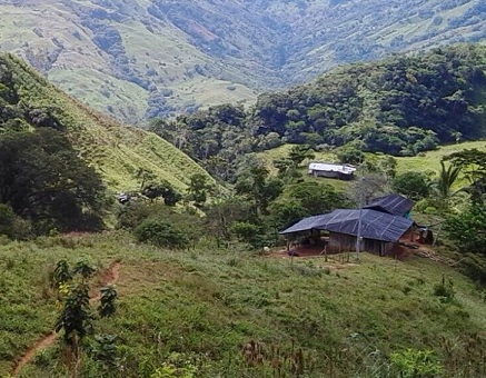 Este es el predio en el que fue cometida la matanza, en la vereda Monte Frío de Valdivia, Antioquia. FOTO: archivo.