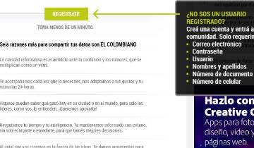 Cómo registrarse en El Colombiano Cómo registrarse en El Colombiano