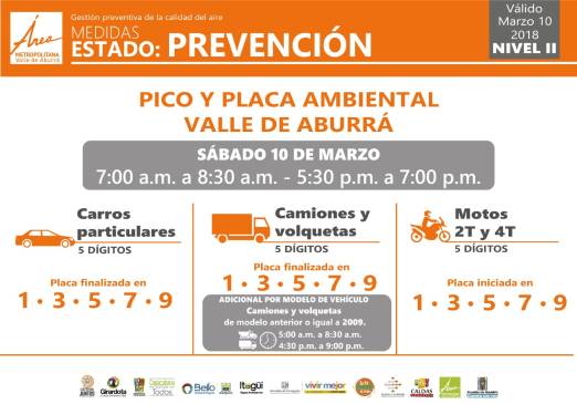 Medellín continúa en alerta naranja por calidad del aire