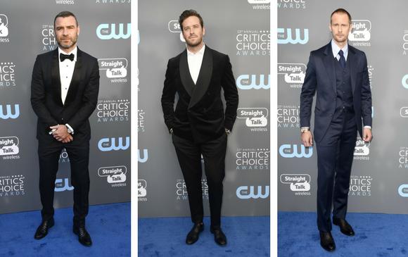 Liev Schreiber, Armie Hammer y Alexander Skarsgard. FOTOS AFP Liev Schreiber, Armie Hammer y Alexander Skarsgard. FOTOS AFP