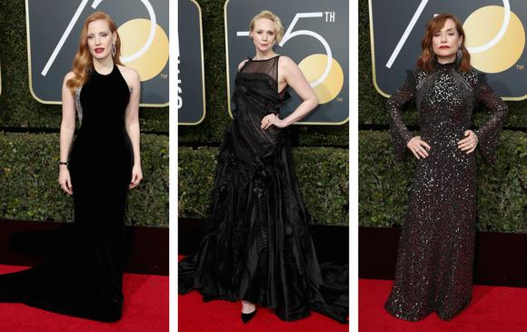 Jessica Chastain Gwendoline Christi de Game of Thrones y Isabelle Huppert. FOTOS AFP Jessica Chastain Gwendoline Christi de Game of Thrones y Isabelle Huppert. FOTOS AFP
