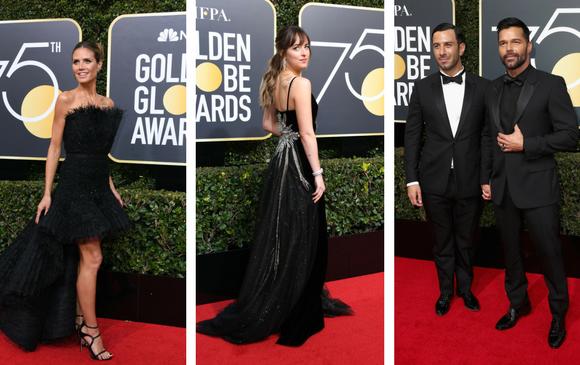 Heidi Klum, Dakota Johnson, Jwan Yosef y Ricky Martin. FOTOS AFP Heidi Klum, Dakota Johnson, Jwan Yosef y Ricky Martin. FOTOS AFP