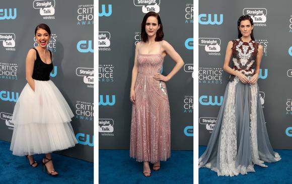 Sarah Hyland de Modern Family, Rachel Brosnahan de House of Cards y Allison Williams de Girls. FOTOS AFP Sarah Hyland de Modern Family, Rachel Brosnahan de House of Cards y Allison Williams de Girls. FOTOS AFP