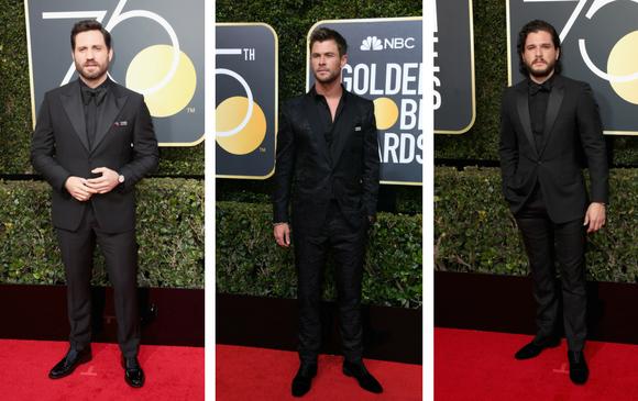 Edgar Ramírez, Chris Hemtsworth y Kit Harrinton. FOTOS AFP Edgar Ramírez, Chris Hemtsworth y Kit Harrinton. FOTOS AFP