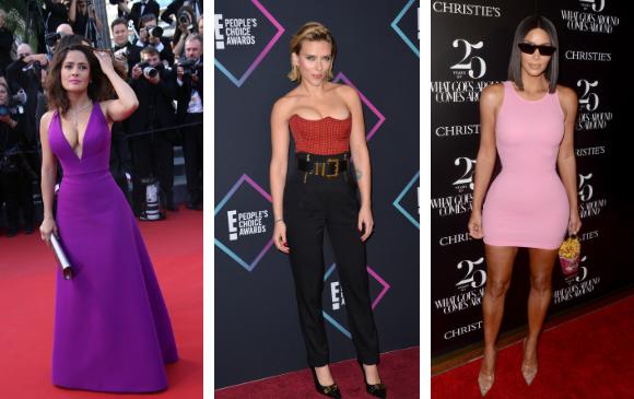 Salma Hayek, Scarlett Johansson y Kim Kardashian, sus figuras son reloj de arena. FOTOS Sstock Salma Hayek, Scarlett Johansson y Kim Kardashian, sus figuras son reloj de arena. FOTOS Sstock