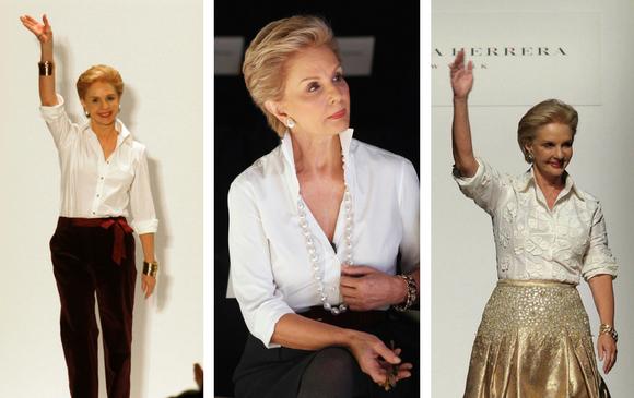 Carolina Herrera defiende la camisa blanca. FOTOS Reuters y Colprensa Carolina Herrera defiende la camisa blanca. FOTOS Reuters y Colprensa