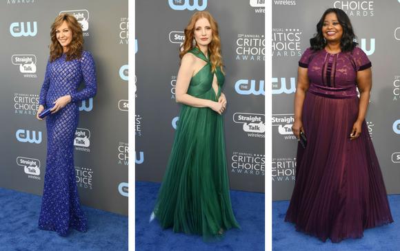 Allison Janney, Jessica Chastain y Octavia Spencer muy coloridas. FOTOS AFP Allison Janney, Jessica Chastain y Octavia Spencer muy coloridas. FOTOS AFP