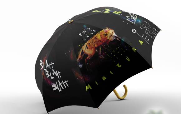 La power umbrella de Minizuka tiene animales de poder que cuentan una historia. FOTO Cortesía La power umbrella de Minizuka tiene animales de poder que cuentan una historia. FOTO Cortesía