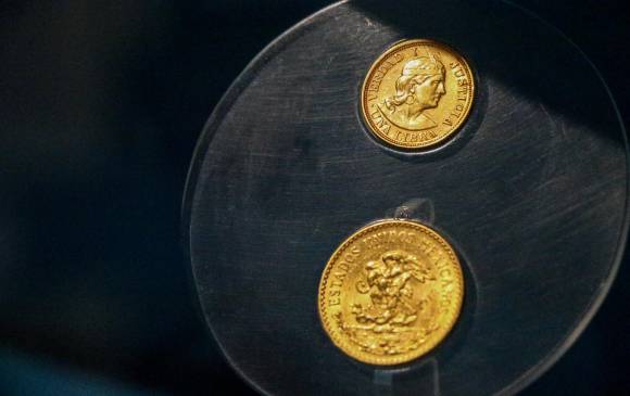 Moneda acuñada en oro del siglo XVIII Sala semipermanente de la Colección de Historia - Tercer piso MUUA