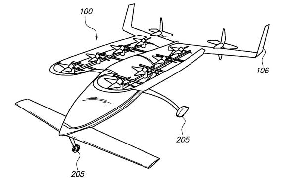 El Zee.Aero es un modelo de coche volador en el que el cofundador de Google, Larry Page, está invirtiendo unos 100 millones de dólares, según sostiene Bloomberg. FOTO: United States Patent and Trademark Office (USPTO) El Zee.Aero es un modelo de coche volador en el que el cofundador de Google, Larry Page, está invirtiendo unos 100 millones de dólares, según sostiene Bloomberg. FOTO: United States Patent and Trademark Office (USPTO)