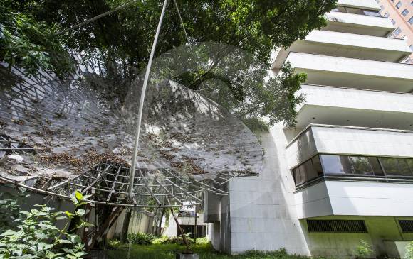 Las antenas, las rejas, y las ventanas del inmueble se han oxidado por falta de mantenimiento.
