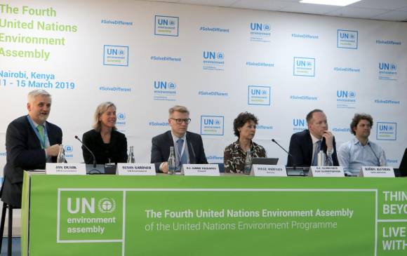 Presentación del informe de ONU Ambiente. FOTO: EFE Presentación del informe de ONU Ambiente. FOTO: EFE