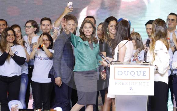 La primera mujer vicepresidente de Colombia, Marta Lucía Ramírez, quien hizo presencia en la tarima.