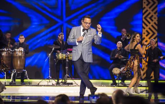 Gilberto Santa Rosa fue una de las estrellas musicales que amenizaron la velada de elecciÃ³n y coronaciÃ³n en MedellÃ­n. FOTO: CARLOS VELÃSQUEZ