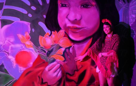 El resultado final del trabajo de la artista Vanessa Moncayo González en el Jardín Botánico de Reino Unido. Foto: Cortesía. El resultado final del trabajo de la artista Vanessa Moncayo González en el Jardín Botánico de Reino Unido. Foto: Cortesía.