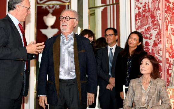 Botero acompañado por su esposa durante la presentación de ayer en Madrid. Foto: EFE Botero acompañado por su esposa durante la presentación de ayer en Madrid. Foto: EFE