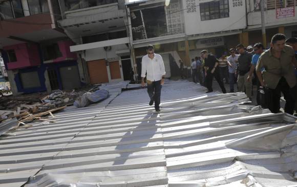 Rafael Correa estuvo en la zona. FOTO Reuters