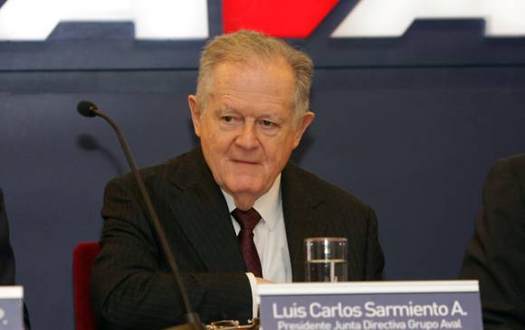 Luis Carlos Sarmiento, presidente de la Junta Directiva del Grupo Aval. Foto Colprensa