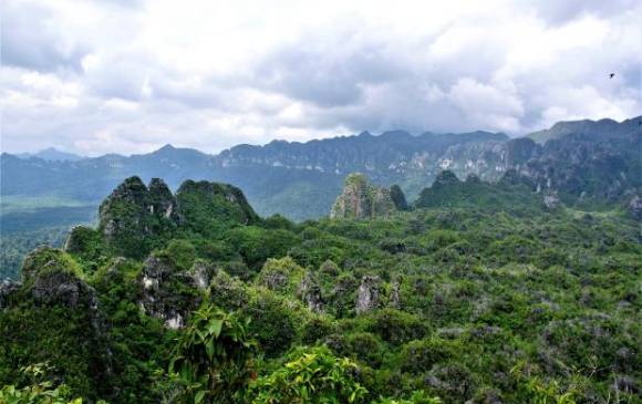Montañas de piedra caliza en Kalimantan Oriental, Borneo. Foto: Pindi Setiawan Montañas de piedra caliza en Kalimantan Oriental, Borneo. Foto: Pindi Setiawan