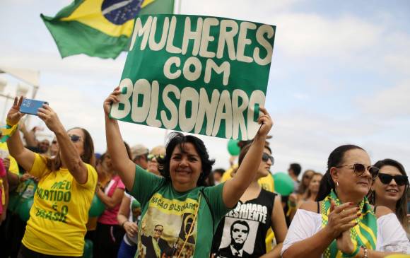 Manifestaciones a favor de Jair Bolsonaro en Brasil. FOTO: REUTERS Manifestaciones a favor de Jair Bolsonaro en Brasil. FOTO: REUTERS