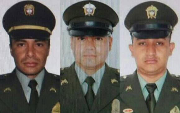 Fabio Nelson Morales, Uni Anacona Ferley y Edwin Fabián Fernández, las víctimas. FOTO cortesía